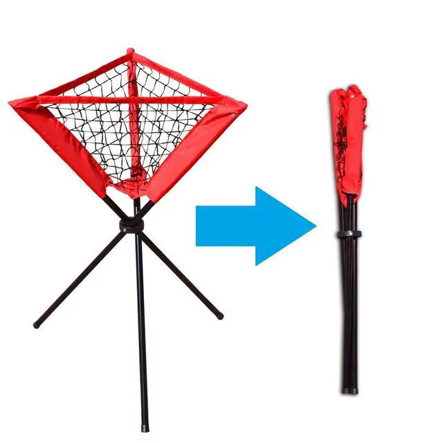 Alt view image 2 of 4 - New Baseball Caddy Softball Batting Practice Portable Holder Tripod w/ Carry Bag