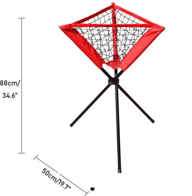 Alt view image 4 of 4 - New Baseball Caddy Softball Batting Practice Portable Holder Tripod w/ Carry Bag