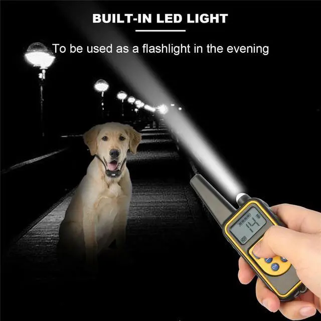 Alt view image 5 of 7 - Dog Shock Training Collar Rechargeable Remote Control Waterproof IP67 875 Yards