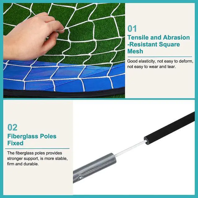 Alt view image 5 of 5 - Pop Up Soccer Goals Set Soccer Ball Net Bag, Football Gates Indoor Outdoor Games