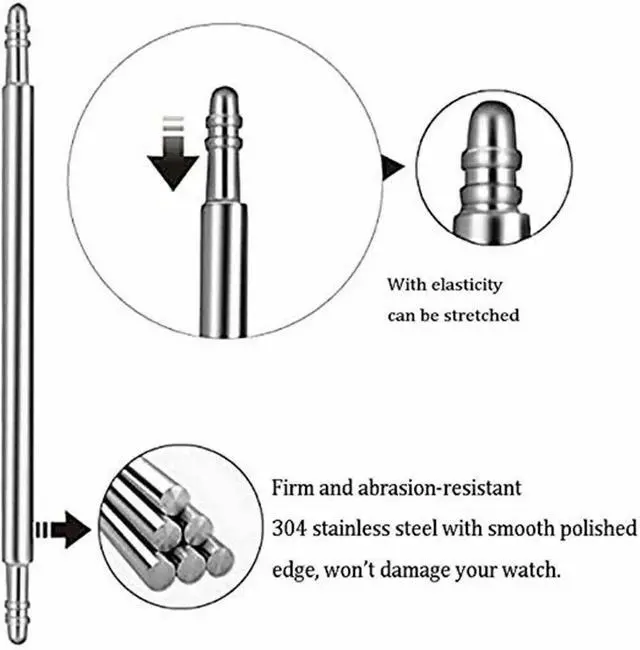 Alt view image 6 of 7 - 360pcs Watchmaker Watch Band Spring Bars Strap Link Pins Steel Repair Remove Kit