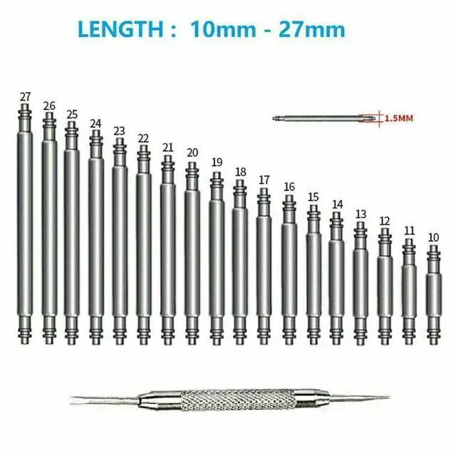 Alt view image 3 of 7 - 360pcs Watchmaker Watch Band Spring Bars Strap Link Pins Steel Repair Remove Kit