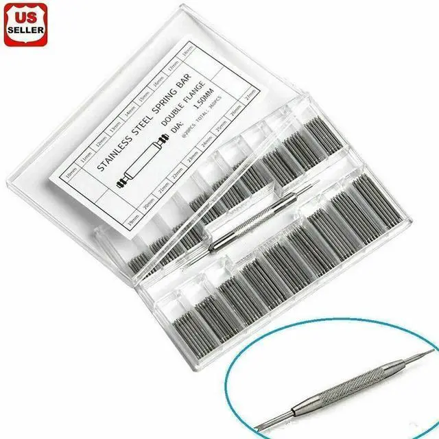 Main image of 360pcs Watchmaker Watch Band Spring Bars Strap Link Pins Steel Repair Remove Kit