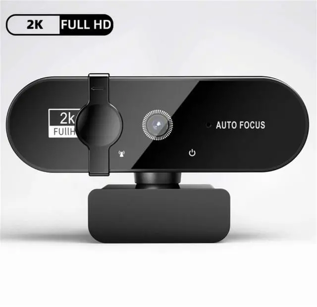 Alt view image 4 of 7 - 2K HD Web Camera with Microphone Ring Light Autofocus Pro Computer Gaming Webcam