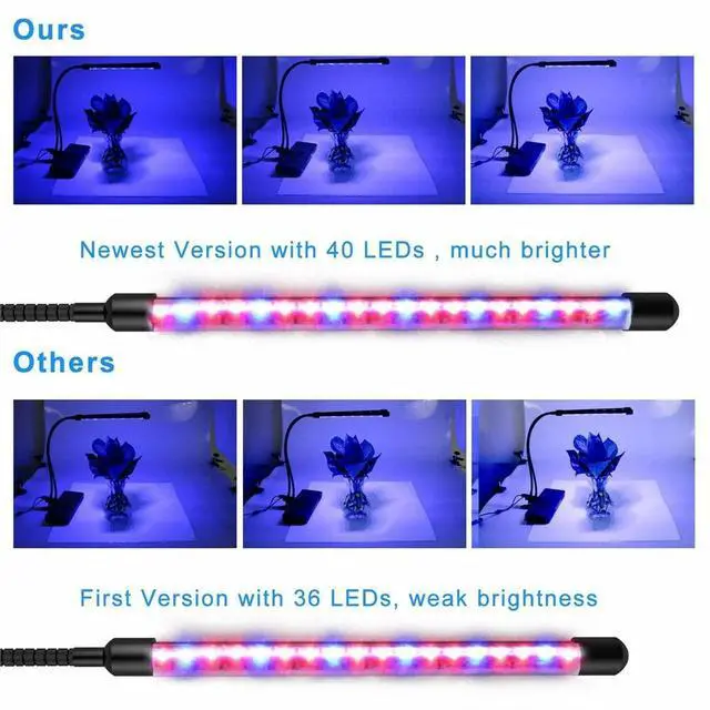 Alt view image 5 of 7 - Plant Grow Light Gooseneck Dual Head LED Lamp Hydroponics Greenhouse Dimmable US