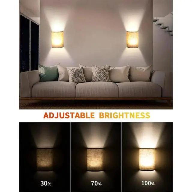 Alt view image 5 of 7 - Dexnump Battery Operated Wall Sconce Set of 2, 18 RGB Colors Dimmable Wireles