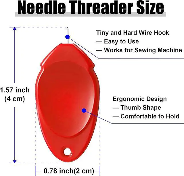 Alt view image 2 of 5 - 20PCS Needle Threaders for Hand Sewing Plastic Wire Hook Simple Threader Needles