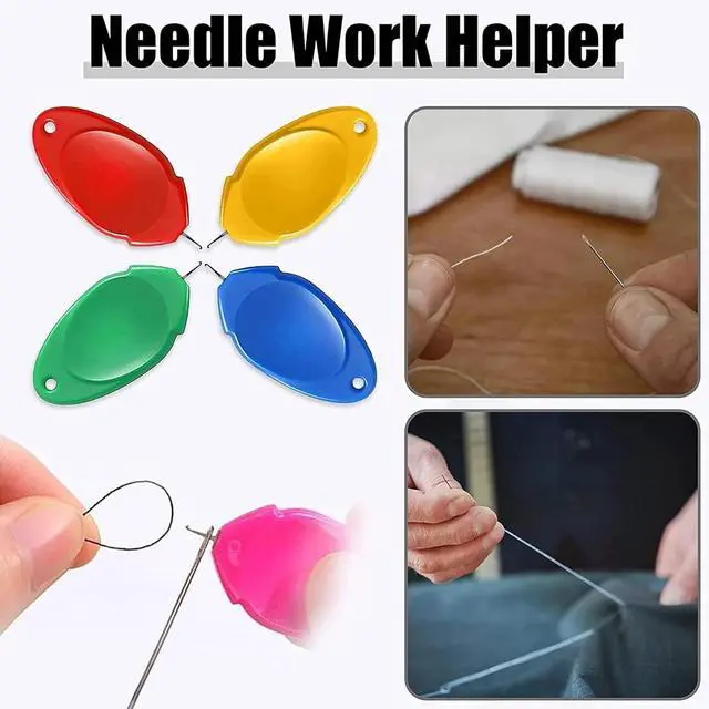 Alt view image 4 of 5 - 20PCS Needle Threaders for Hand Sewing Plastic Wire Hook Simple Threader Needles