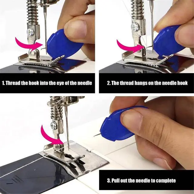 Alt view image 5 of 5 - 20PCS Needle Threaders for Hand Sewing Plastic Wire Hook Simple Threader Needles