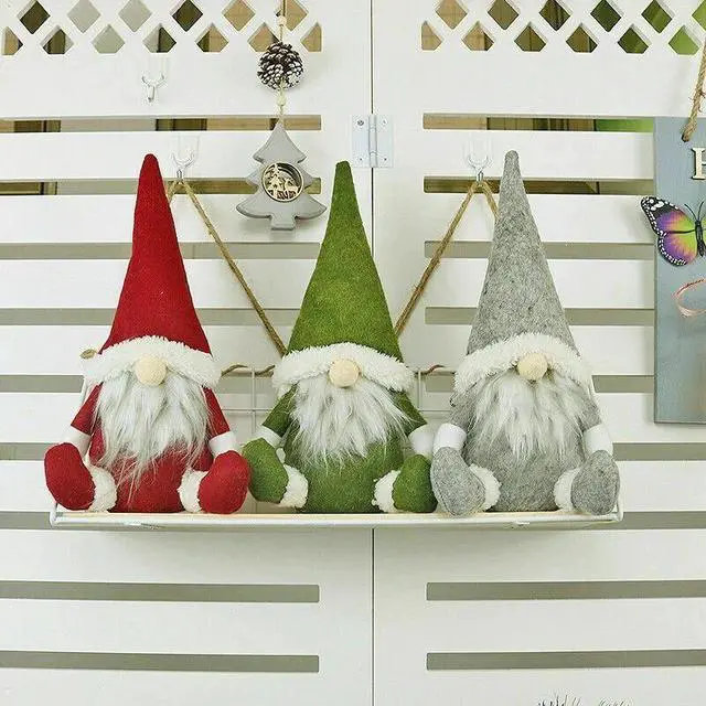 Alt view image 4 of 5 - 3pcs Christmas Faceless Gnome Santa Plush Dolls Xmas Ornament Toy Table Decor US