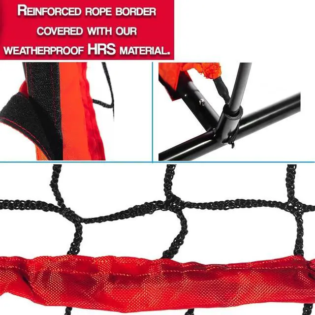 Alt view image 3 of 5 - 7ft Baseball Softball Backstop Practice Net for Hitting Pitching Batting W/Bag
