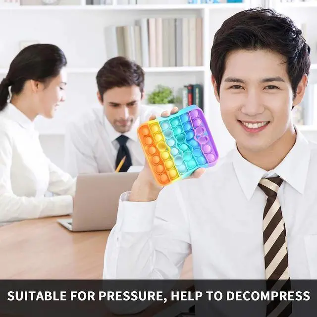Alt view image 5 of 6 - 2x Silicone Pop Fidget Sensory Toy Autism Special Needs Stress & Pressure Relief