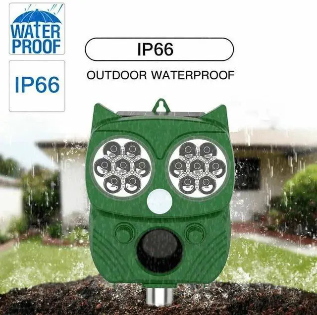 Alt view image 2 of 7 - Solar Power Ultrasonic Animal Repeller Pest Repellent Cat Deer Raccoon Garden US