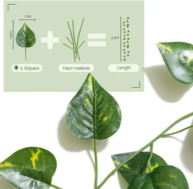 Alt view image 2 of 7 - 12 PCS Artificial Ivy Leaf Plants Fake Hanging Garland Plants Vine Home DecorOpe