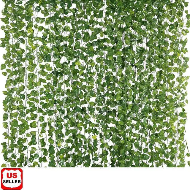 Main image of 12 PCS Artificial Ivy Leaf Plants Fake Hanging Garland Plants Vine Home DecorOpe