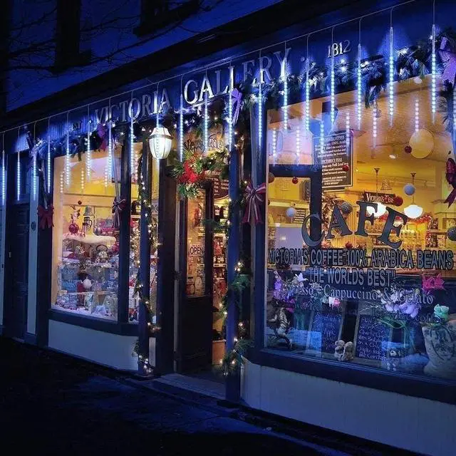 Alt view image 3 of 6 - LED Meteor Shower Solar Lights Outdoor 30cm 10Tubes 360LEDs Falling String Light