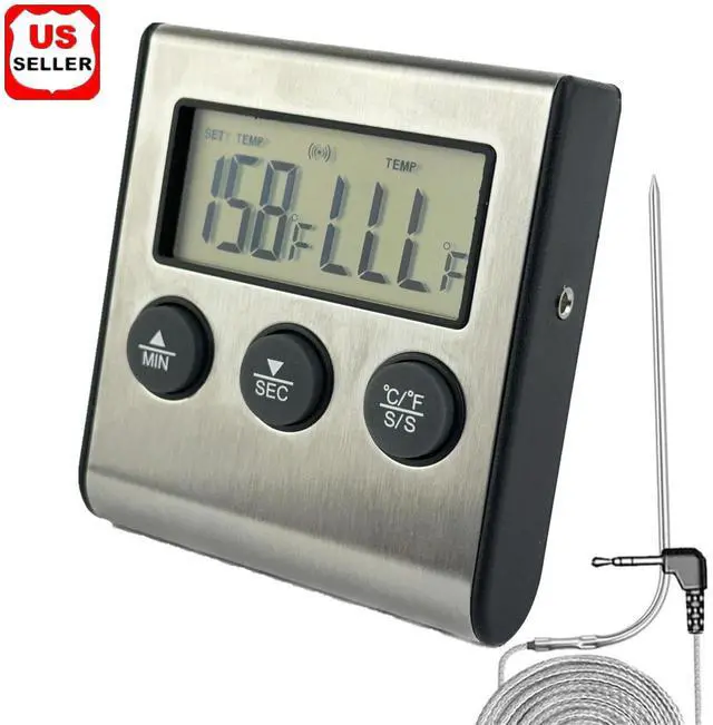 Main image of Remote Kitchen Digital Cooking Thermometer Probe Meat Food Temperature w/Timer