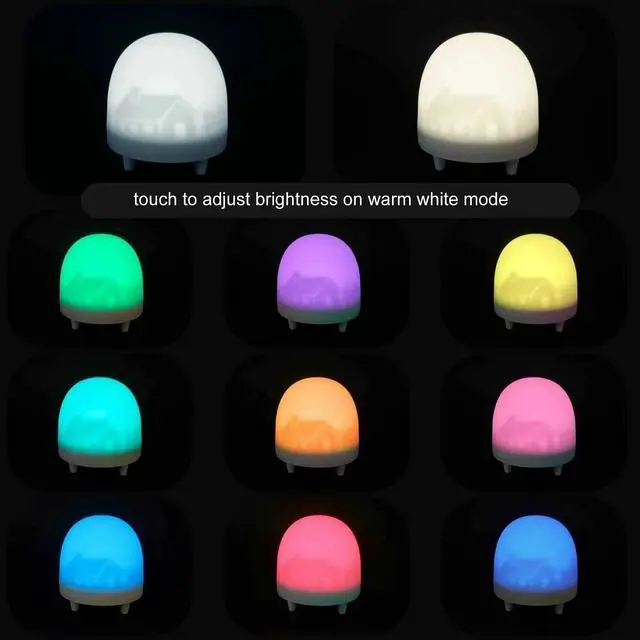 Alt view image 3 of 7 - Color Change Silicone LED Touch Sensor Light Night Lamp Children Bedroom Nursery