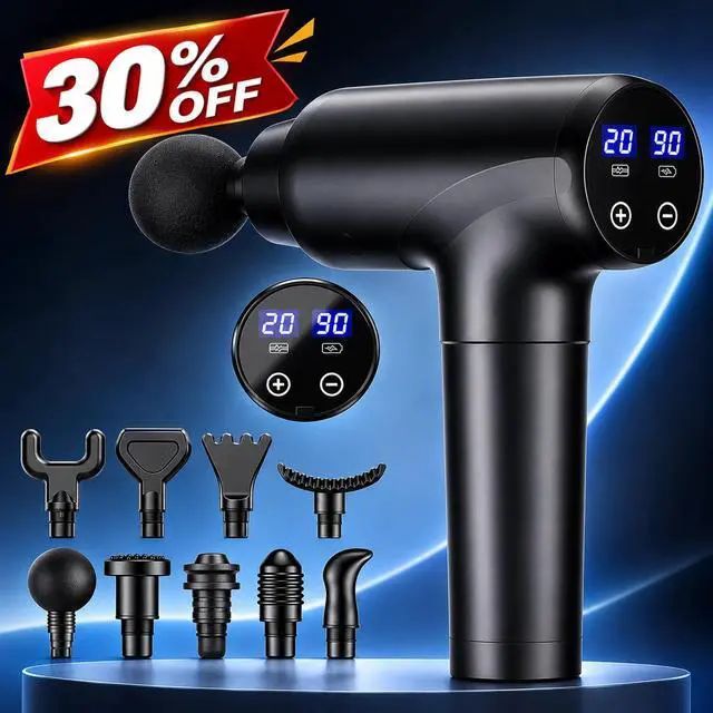 Main image of Massage Gun Deep Tissue, Muscle Massage Gun with 9 Attachment Heads 20 Speeds