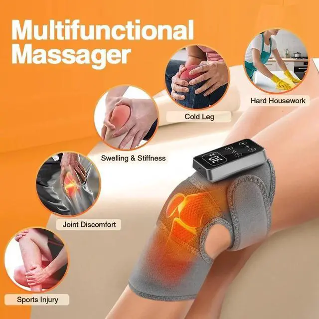 Main image of Wireless Knee Massager with Heat Vibration Massage LED Screen Infared Therapy