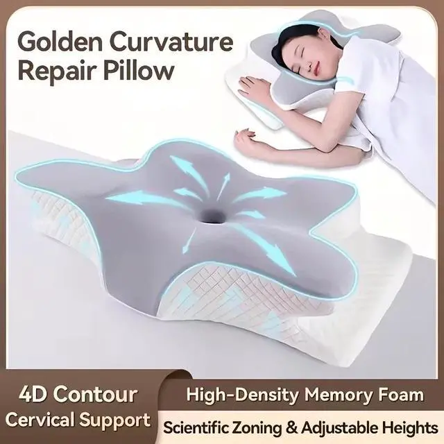 Alt view image 3 of 7 - Neck Pillow Soft Cervical Pillow For Neck And Shoulder Pain Memory Foam Pillows