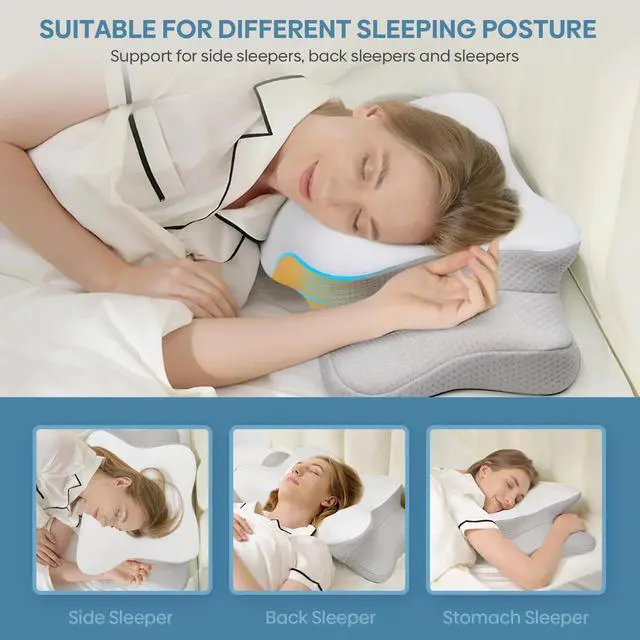 Alt view image 2 of 7 - Neck Pillow Soft Cervical Pillow For Neck And Shoulder Pain Memory Foam Pillows