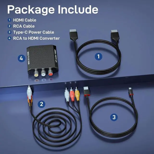 Alt view image 6 of 7 - RCA to HDMI Converter, 1080P AV to HDMI Converter