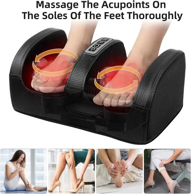 Alt view image 2 of 7 - Foot Massager with Heat, Deep Kneading Electric Muscle Massager