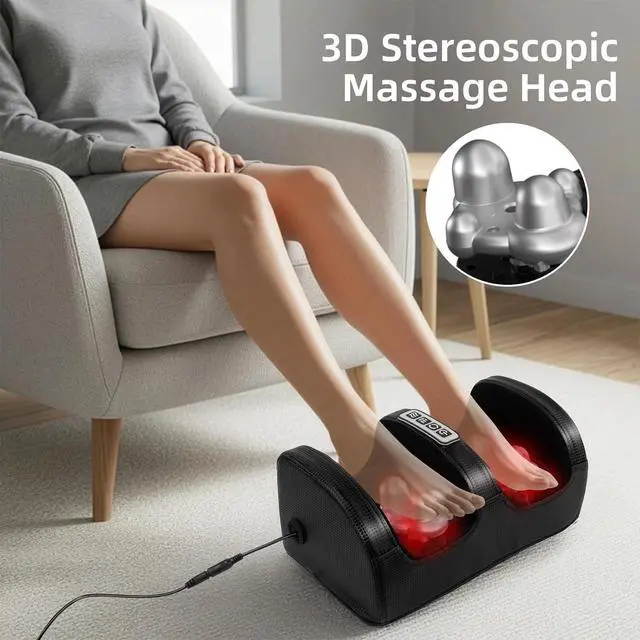 Alt view image 5 of 7 - Foot Massager with Heat, Deep Kneading Electric Muscle Massager