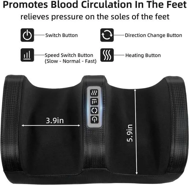 Alt view image 6 of 7 - Foot Massager with Heat, Deep Kneading Electric Muscle Massager