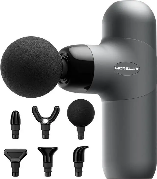 Main image of USB-C Rechargeable Mini Massage Gun Deep Tissue 6 Heads & 6 Speeds Portable