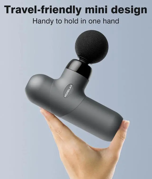 Alt view image 7 of 7 - USB-C Rechargeable Mini Massage Gun Deep Tissue 6 Heads & 6 Speeds Portable