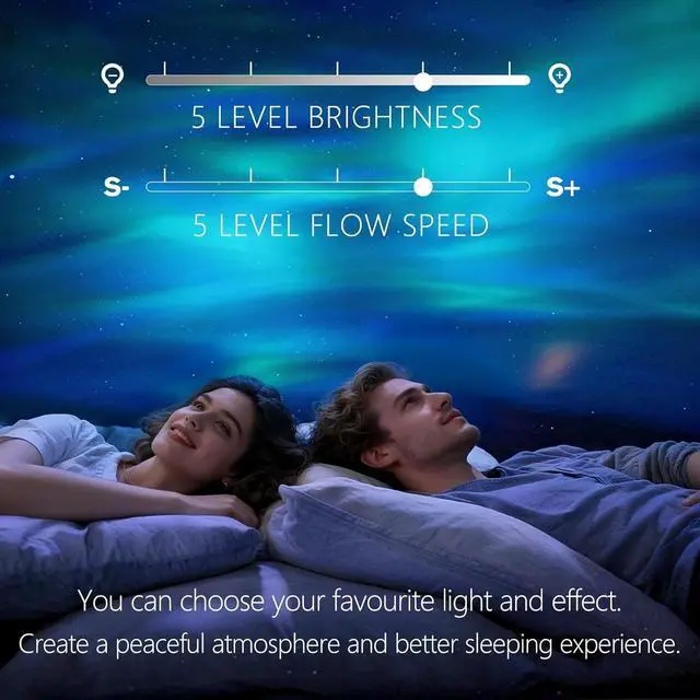 Alt view image 6 of 7 - Star Projector, Northern Galaxy Light Aurora Projector with 33 Light Effects