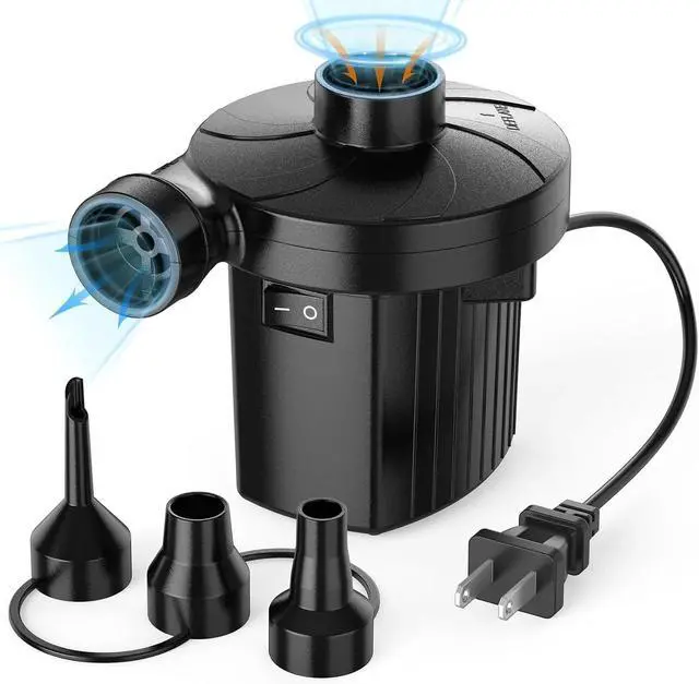 Main image of Electric Air Pump for Inflatables,Portable Quick-Fill Air Pump with 3 Nozzles