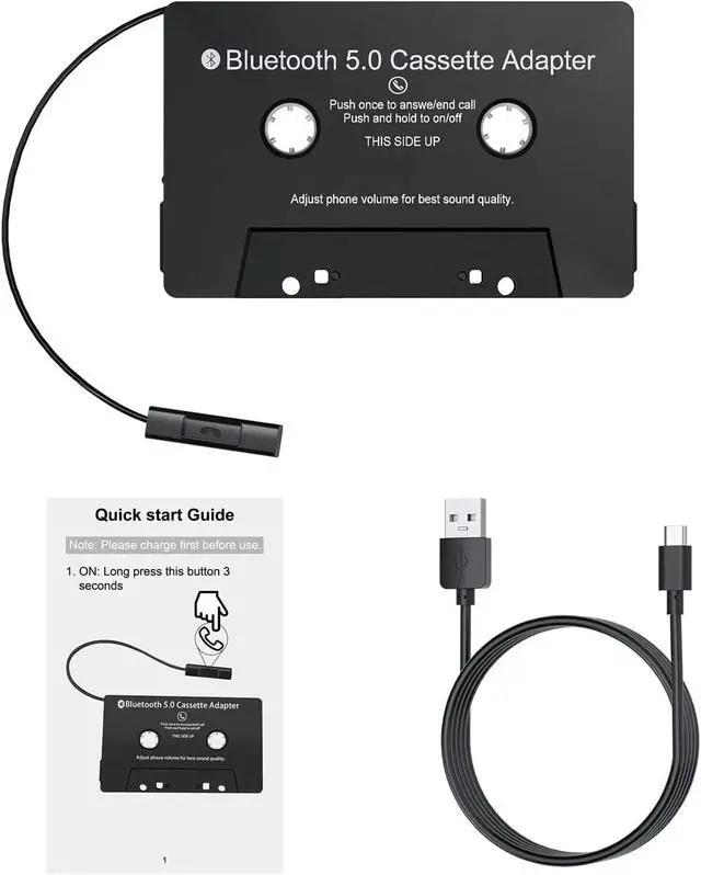 Alt view image 4 of 7 - Car Audio Cassette Receiver, Bluetooth 5.0 Cassette Aux Adapter for Listening