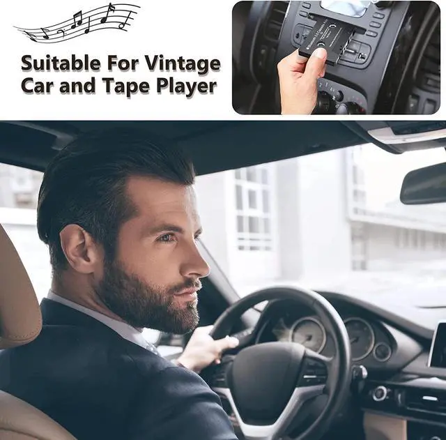 Alt view image 7 of 7 - Car Audio Cassette Receiver, Bluetooth 5.0 Cassette Aux Adapter for Listening