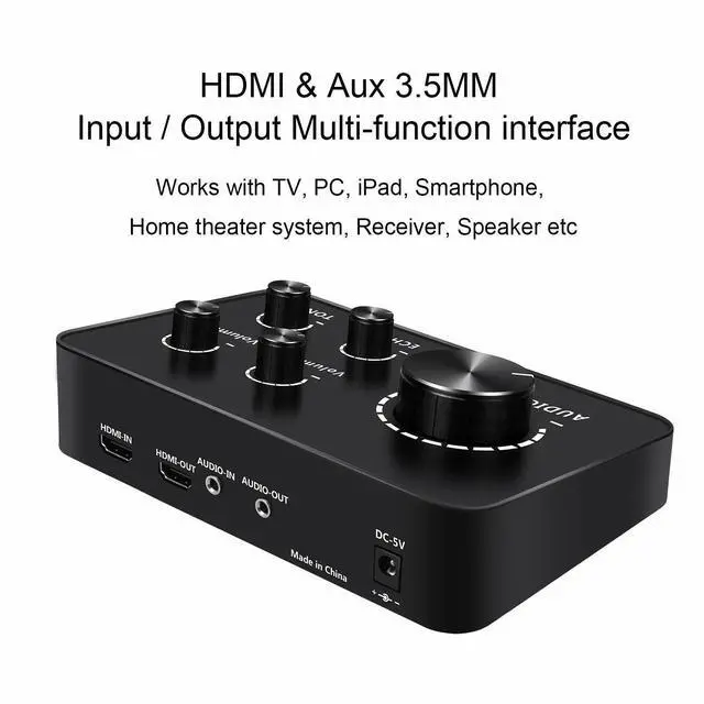 Alt view image 3 of 6 - Karaoke Microphone Mixer System Set with Dual UHF Wireless Mic HDMI & AUX In/Out