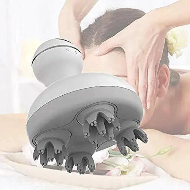 Alt view image 2 of 7 - Electric Scalp Head Massager, Waterproof Massager with 4 Heads 84 Nodes for Hair