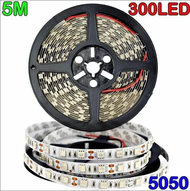 Alt view image 3 of 3 - 12V 16ft SMD 5050 Super Bright Cool White 300 LED Flexible Light Strip 6000K