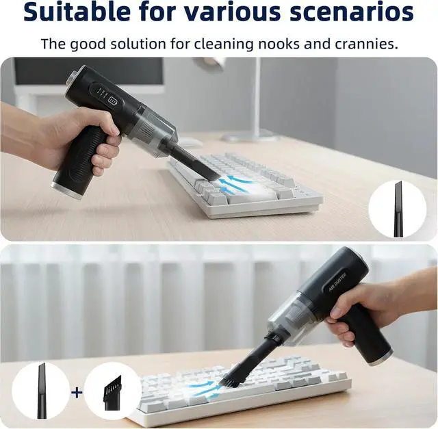 Alt view image 3 of 7 - Compressed Air Duster, 100000RPM Super Power Electric 3-Gear Adjustable Recharge