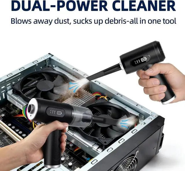 Alt view image 2 of 7 - Compressed Air Duster, 100000RPM Super Power Electric 3-Gear Adjustable Recharge
