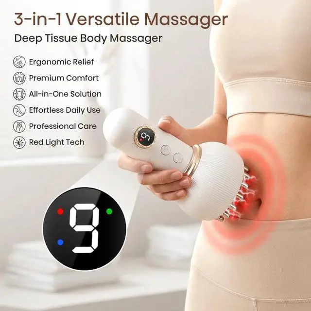Alt view image 6 of 7 - Lymphatic Drainage Massager Anti Cellulite Massage Tool Reduce Stretch Marks