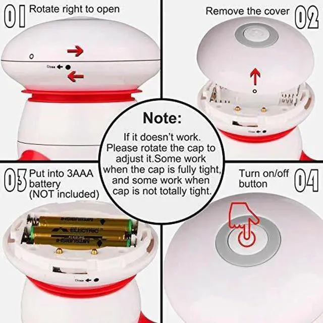 Alt view image 5 of 7 - Handheld Massager Mini Portable Vibrating Body Massager with LED Light for Hand