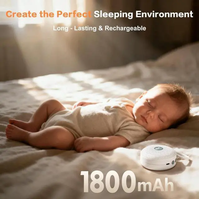 Alt view image 2 of 7 - White Noise Sound Machine, 21 Soothing Sounds 32 Volume Timer for Home Travel