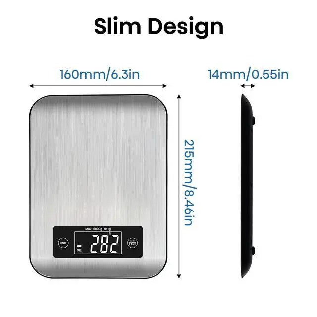 Alt view image 3 of 7 - Food Scale with Nutritional Calculator, Digital Kitchen Scale for with App