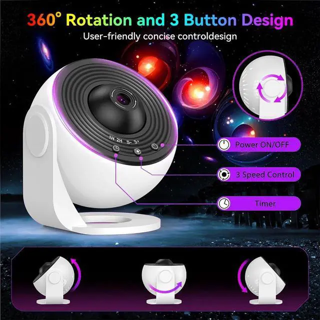 Alt view image 5 of 7 - 14 in 1 Galaxy Projector Planetarium Light Starry Space Night Lamp Room Decor US