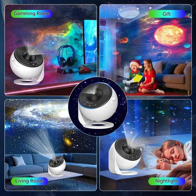 Alt view image 6 of 7 - Pro Max Galaxy Projector Planetarium Star Projector Starry Night Light Kids Home