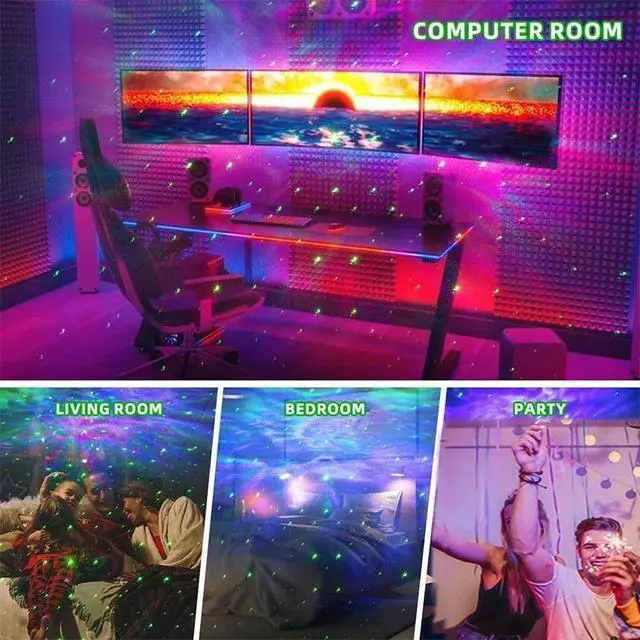 Alt view image 5 of 7 - Galaxy Rocket Astronaut Projector Light Starry Space Night Lamp Kids Room Decor