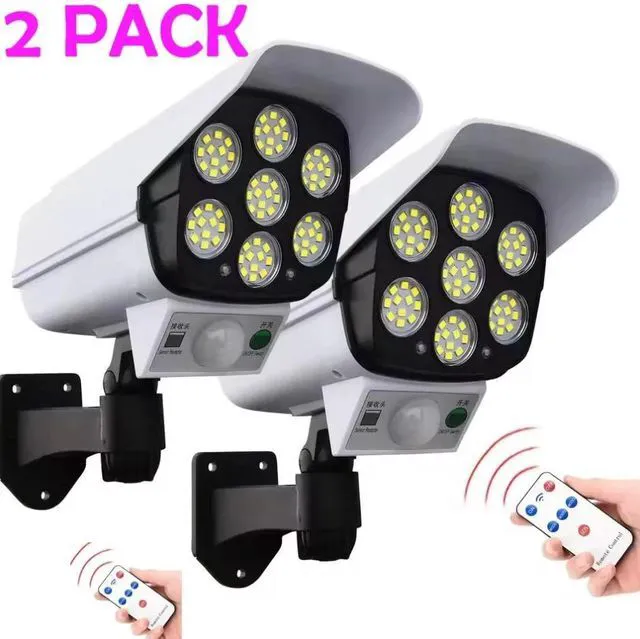 Main image of Solar LED Motion Sensor Light Security Wall Street Yard Outdoor Lamp Fake Camera