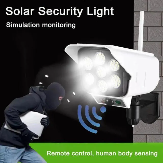 Alt view image 4 of 7 - Solar LED Motion Sensor Light Security Wall Street Yard Outdoor Lamp Fake Camera